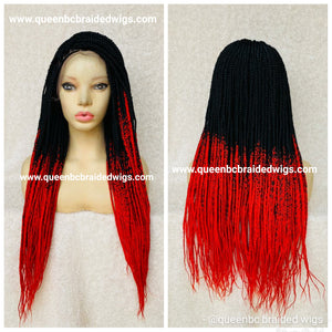 Box braids lace frontal wig