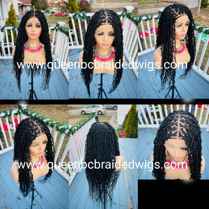 Triangle part Butterfly boxbraids Wig