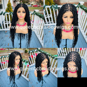 Triangle part Butterfly boxbraids Wig