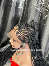 Load image into Gallery viewer, Curvy /zig zag Cornrow full lace Wig