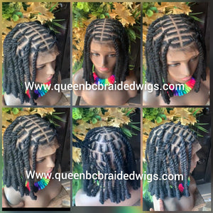 Ready to ship full lace twists briaded wig
