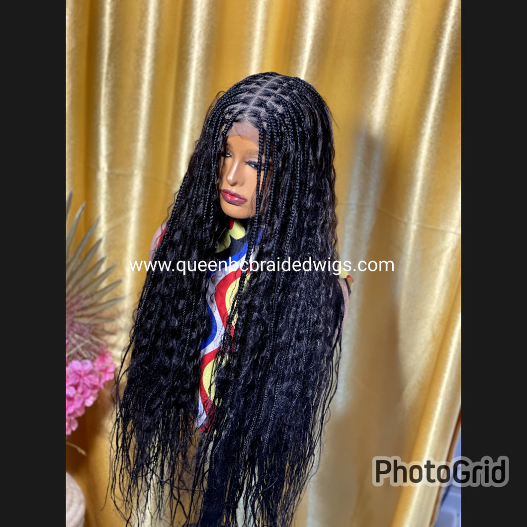 Full Boho box braids wig