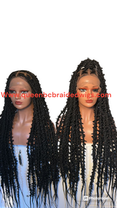 Distressed boxbraids full lace wig