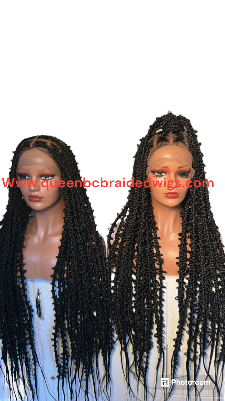 Distressed boxbraids full lace wig