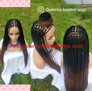 full lace knotless box braids wig