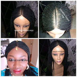 Fulani Tribal braids Cornrow Wig
