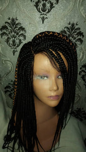 Senegalese box braids 2x4 closure Wig