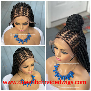 Criss cross braids wig