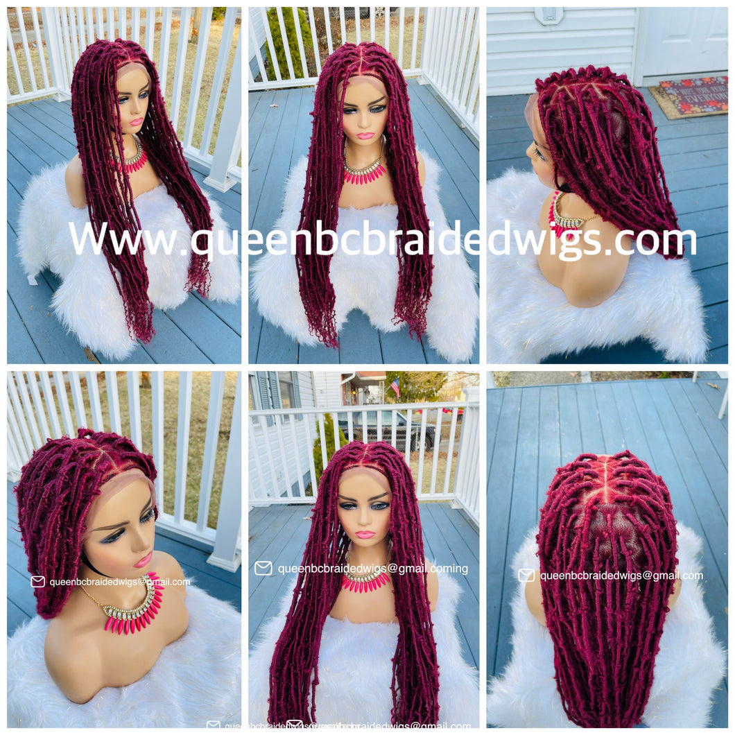Ready to ship full lace distressed faux locs Wig