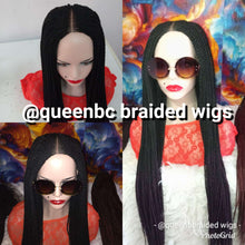 Load image into Gallery viewer, Center part braids cornrow wig