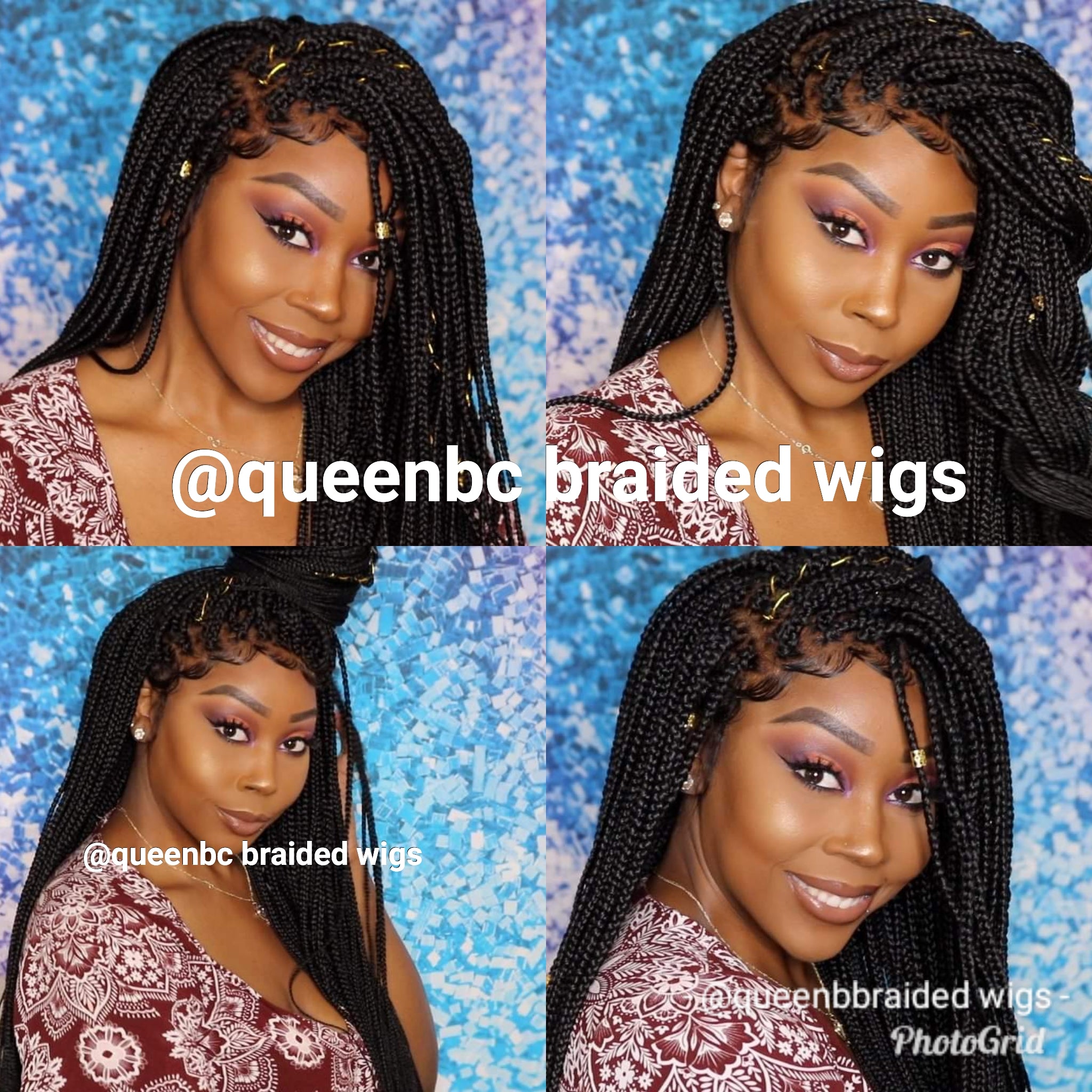 Box braids lace frontal wig – Queenbc braided wigs