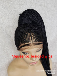 Tribal ponytail Cornrow Wig