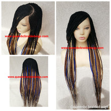 Load image into Gallery viewer, Colorful braided cornrow wig