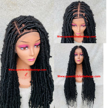 Load image into Gallery viewer, Distressed faux locs style 2 full lace Wig