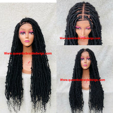 Load image into Gallery viewer, Distressed faux locs style 2 full lace Wig