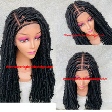Load image into Gallery viewer, Distressed faux locs style 2 full lace Wig