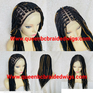 Custom made 13x6 lace front knotless braids wig