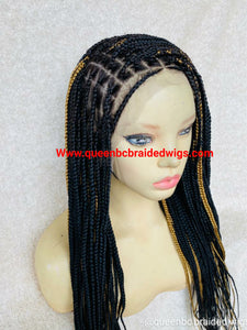 Custom made 13x6 lace front knotless braids wig