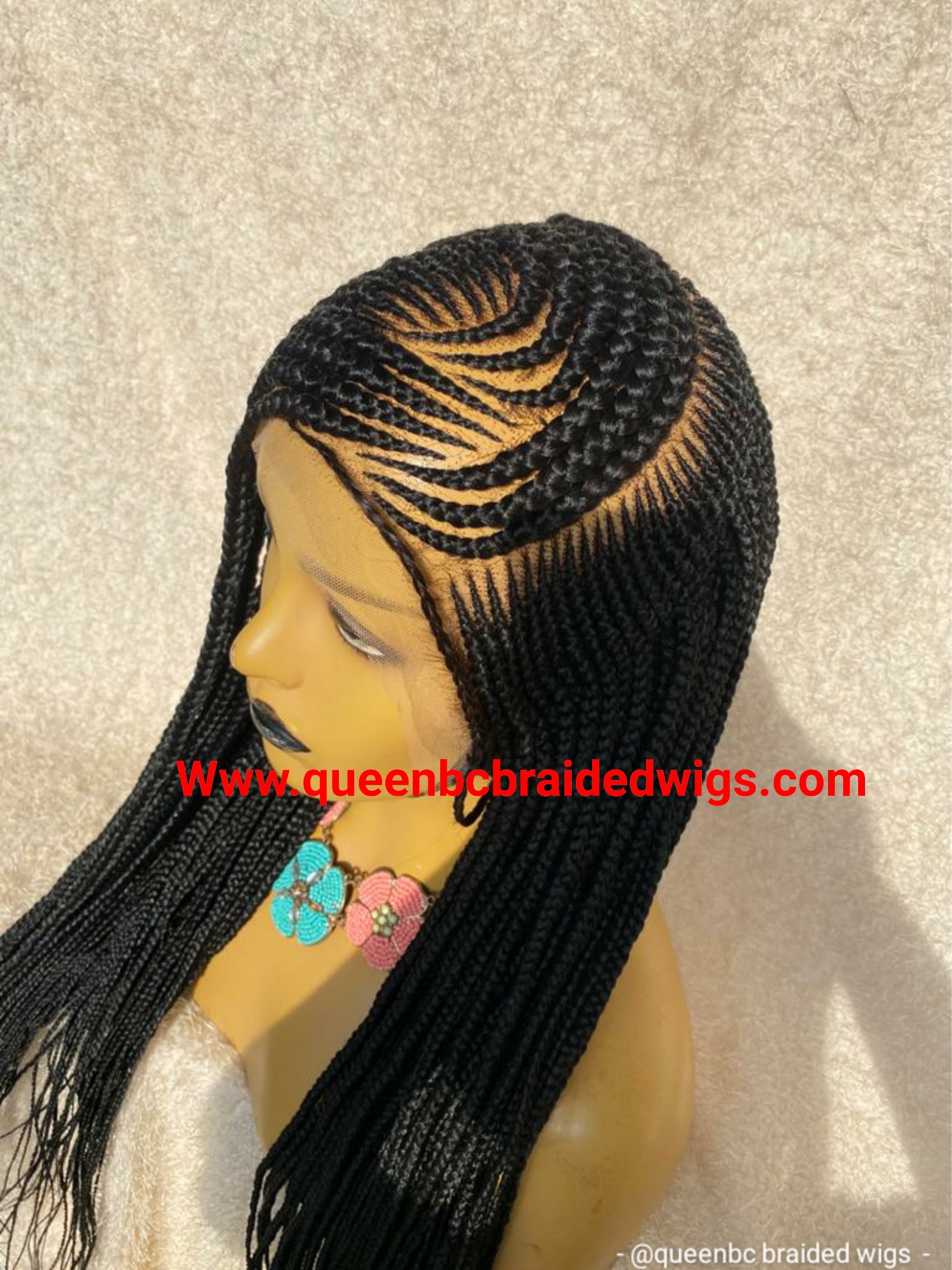 13x6 lace frontal knotless braids wig – Queenbc braided wigs
