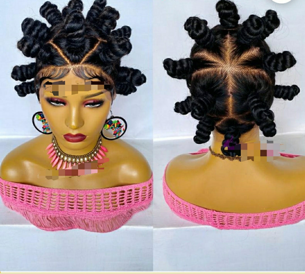 Full lace Bantu knots wig