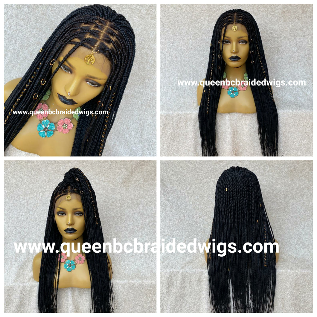lace front knotless braids