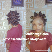 Load image into Gallery viewer, New Full lace Bantu knots wig