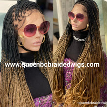 Load image into Gallery viewer, Ready to ship Curly tip lace front knotless braids