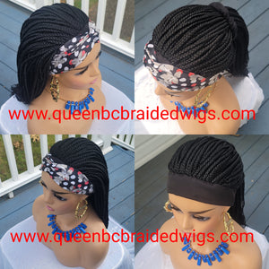 Custom made headband box braids Wig