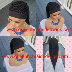 Custom made headband box braids Wig