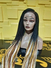 Load image into Gallery viewer, Ready to ship box braids multicolored Wig