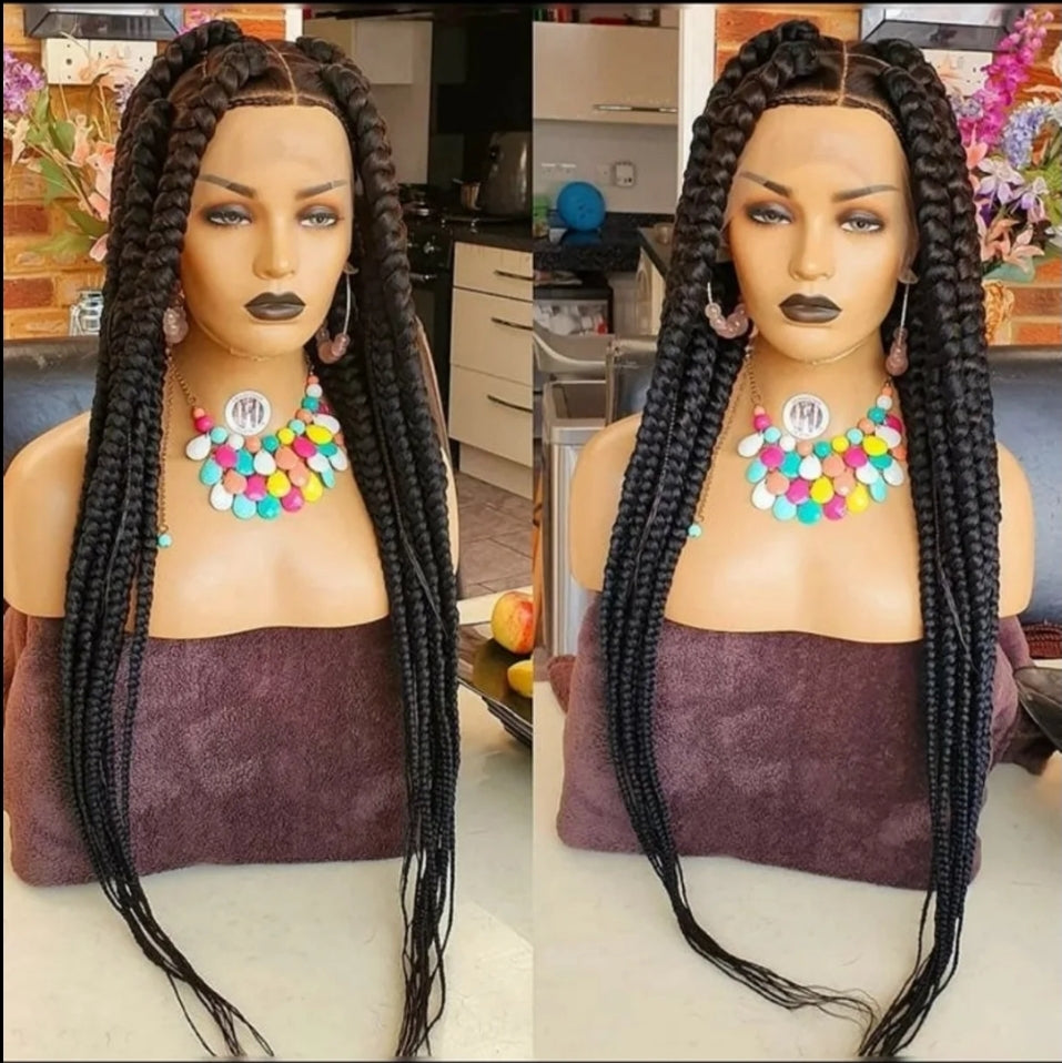 Chunky box braids full lace wig
