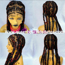Load image into Gallery viewer, Zizag pop smoke braids full lace wig