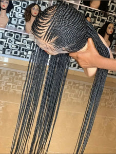 360 lace lemonade braids wig