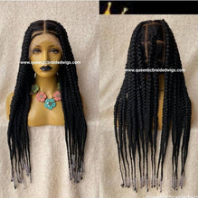 Load image into Gallery viewer, box braids with bead full lace wig