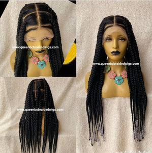 box braids with bead full lace wig