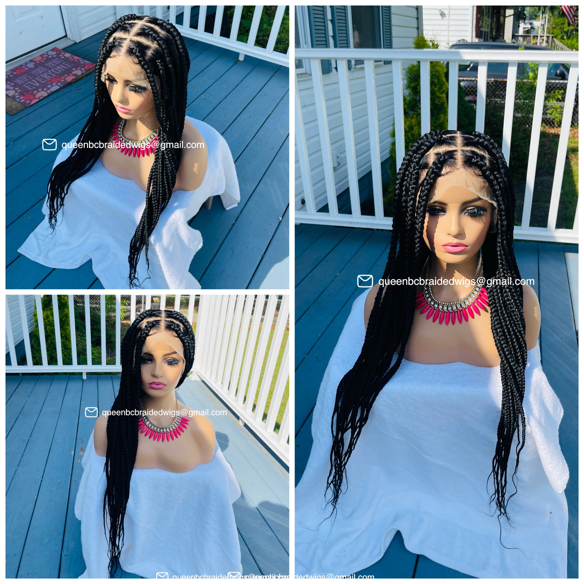 Ready to ship full lace box braids wig – Queenbc braided wigs